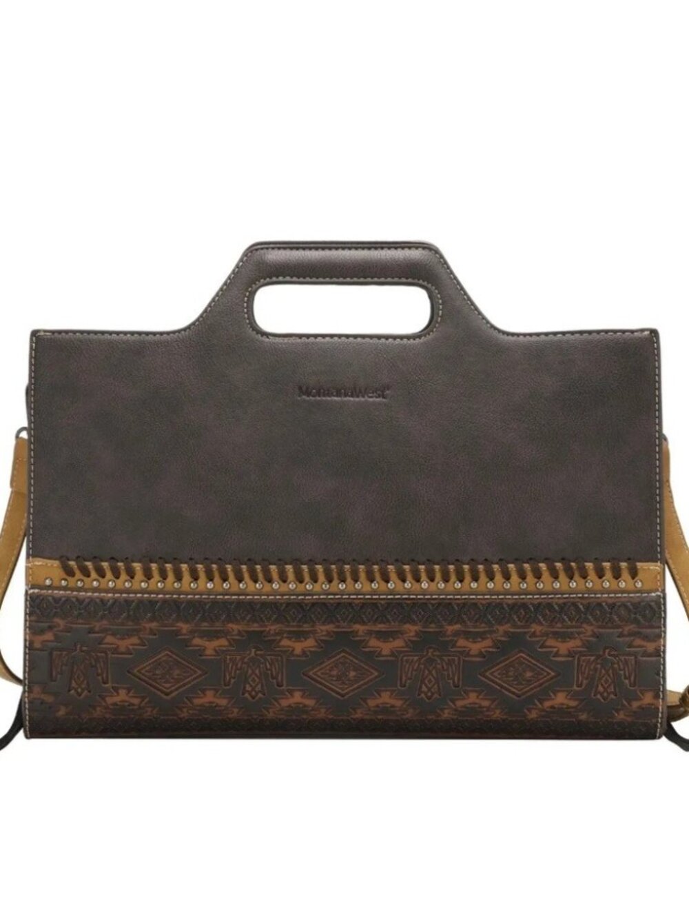 Montana West Aztec Laptop Case Coffee NWT